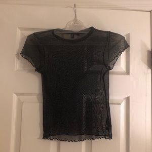 Urban Outfitters Sparkly Mesh Shirt